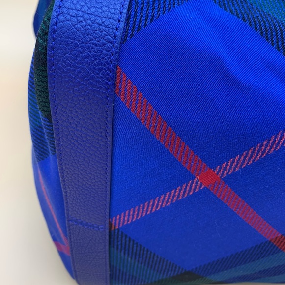 Burberry Check Canvas Large Tote Bag Knight Italy NWT *RARE* - Picture 4 of 16